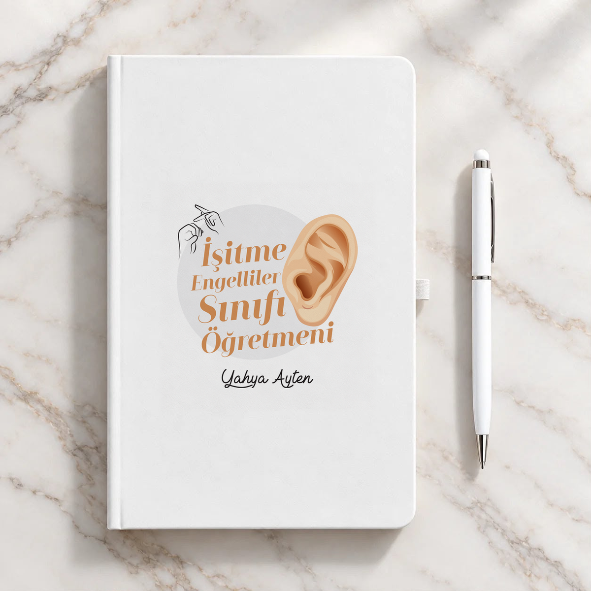 İşitme Engelliler Öğretmeni isme özel Defter Kalem Seti ikinci görünüm