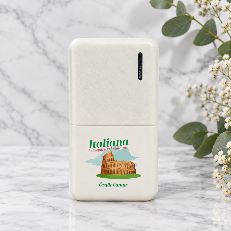 İtalyan Dili ve Edebiyatı Öğretmenine İsme Özel Powerbank