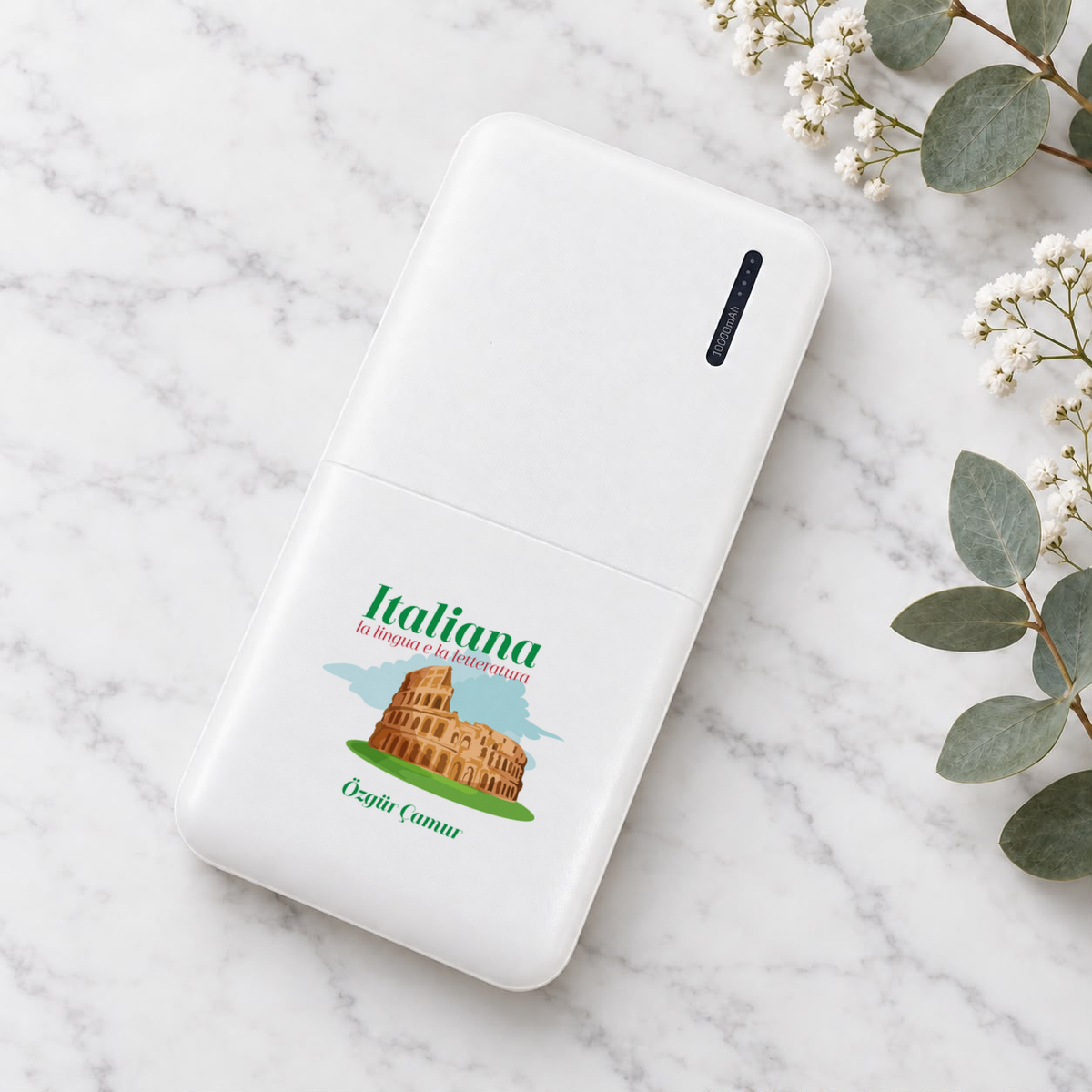 İtalyan Dili ve Edebiyatı Öğretmeni isme özel Powerbank ikinci görünüm