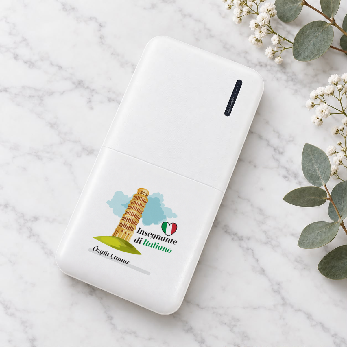 İtalyanca Öğretmeni isme özel Powerbank ikinci görünüm