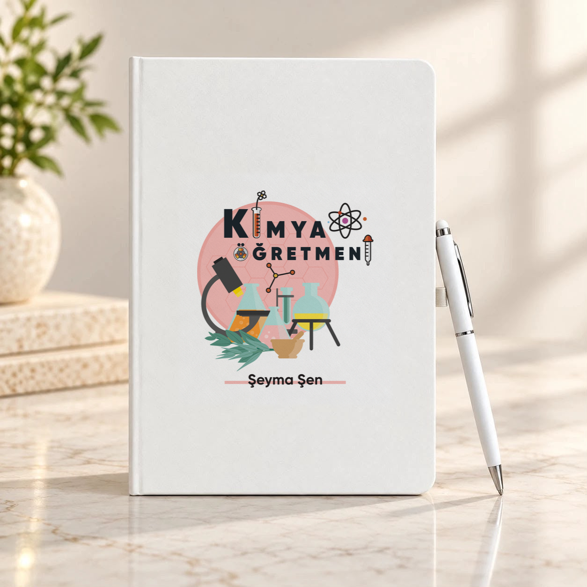Kimya Öğretmeni isme özel Defter Kalem Seti birinci görünüm