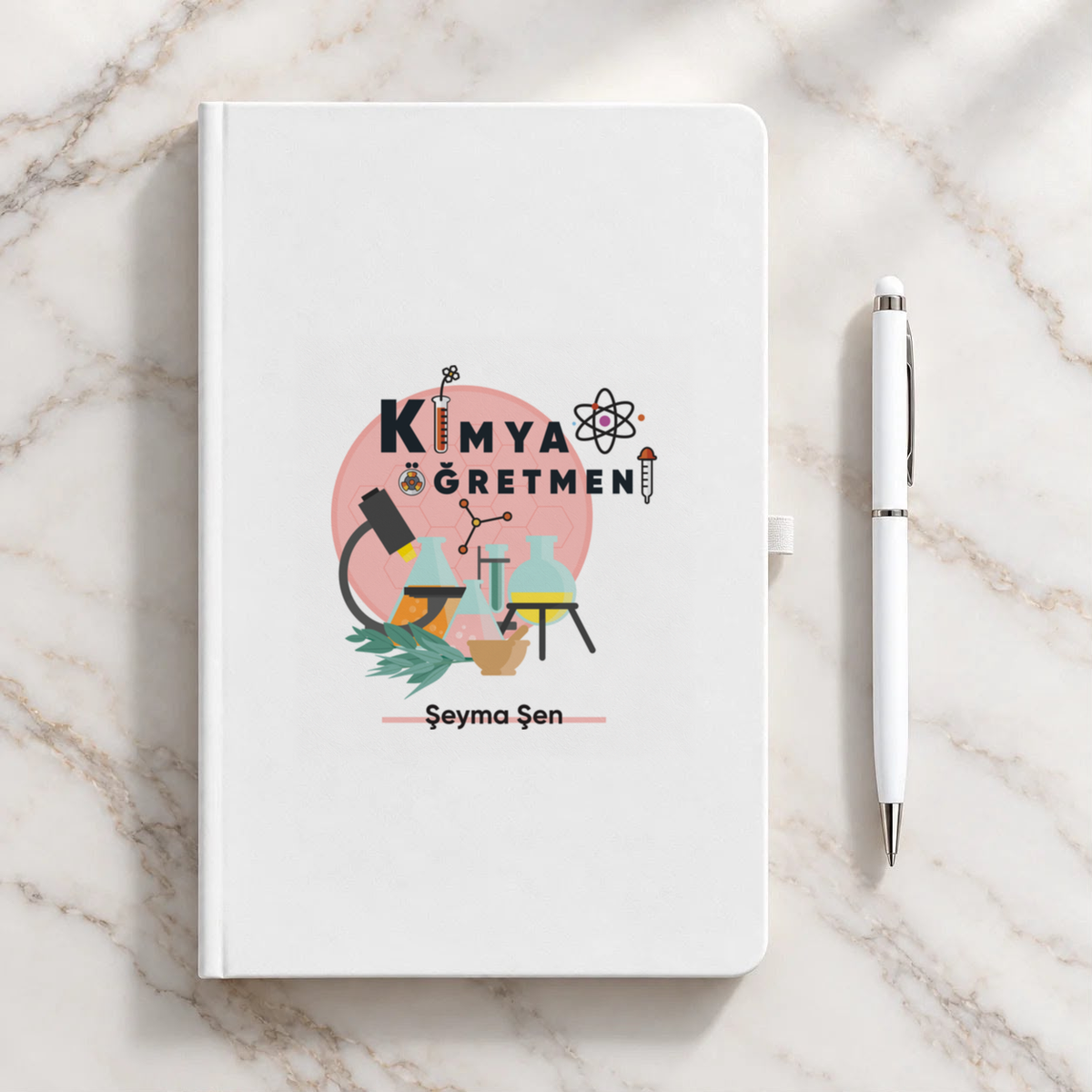 Kimya Öğretmeni isme özel Defter Kalem Seti ikinci görünüm