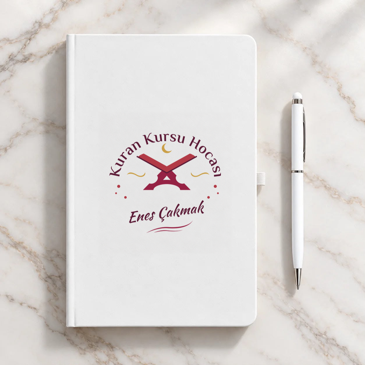 Kuran Kursu Hocası isme özel Defter Kalem Seti ikinci görünüm
