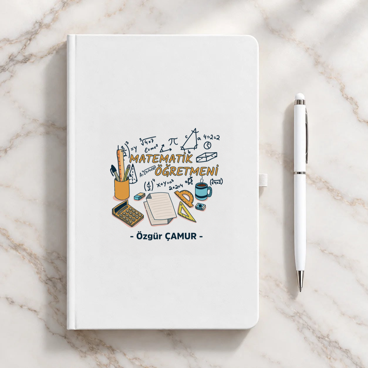 Matematik Öğretmeni isme özel Defter Kalem Seti ikinci görünüm
