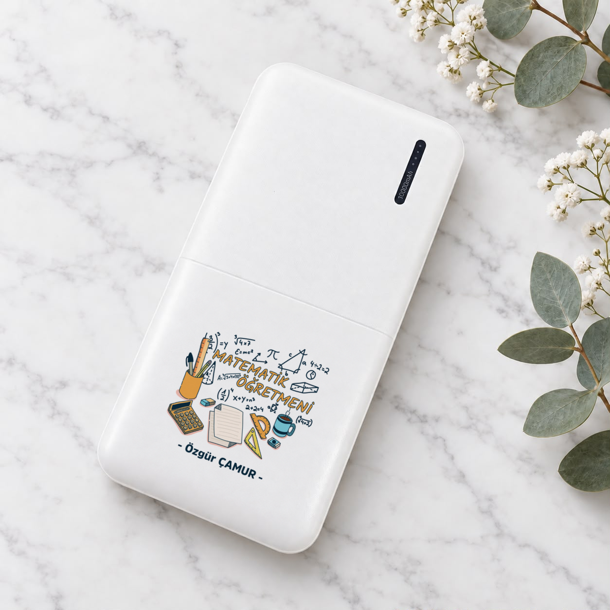 Matematik Öğretmeni isme özel Powerbank ikinci görünüm
