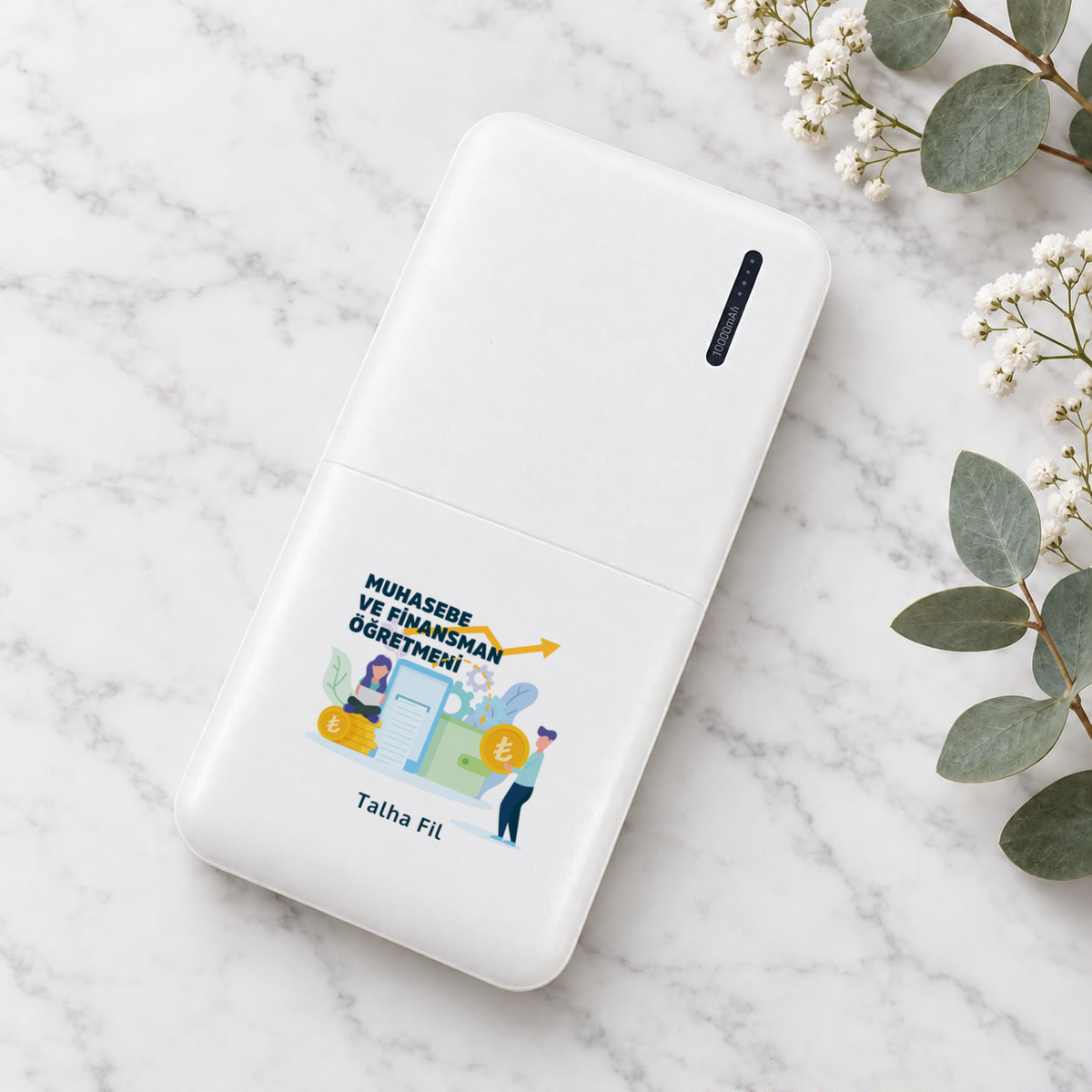 Muhasebe ve Finansman Öğretmeni isme özel Powerbank ikinci görünüm