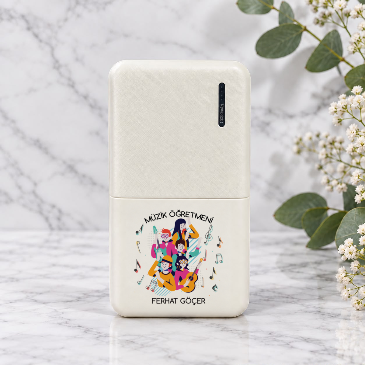Müzik Öğretmeni isme özel Powerbank birinci görünüm