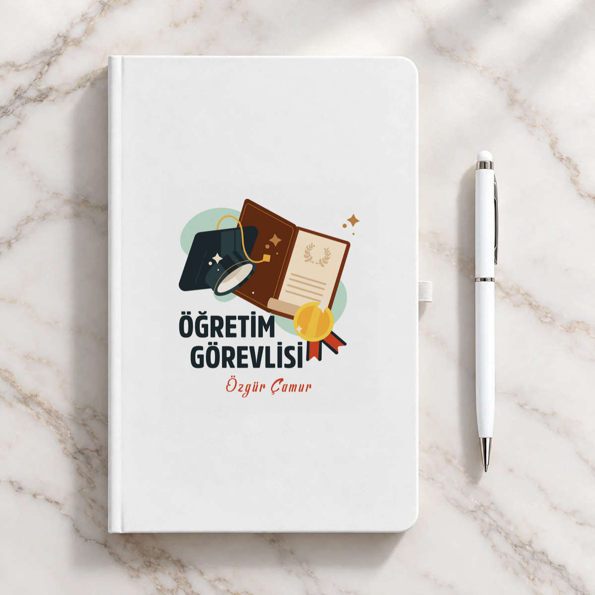 Öğretim Görevlisi isme özel Defter Kalem Seti ikinci görünüm