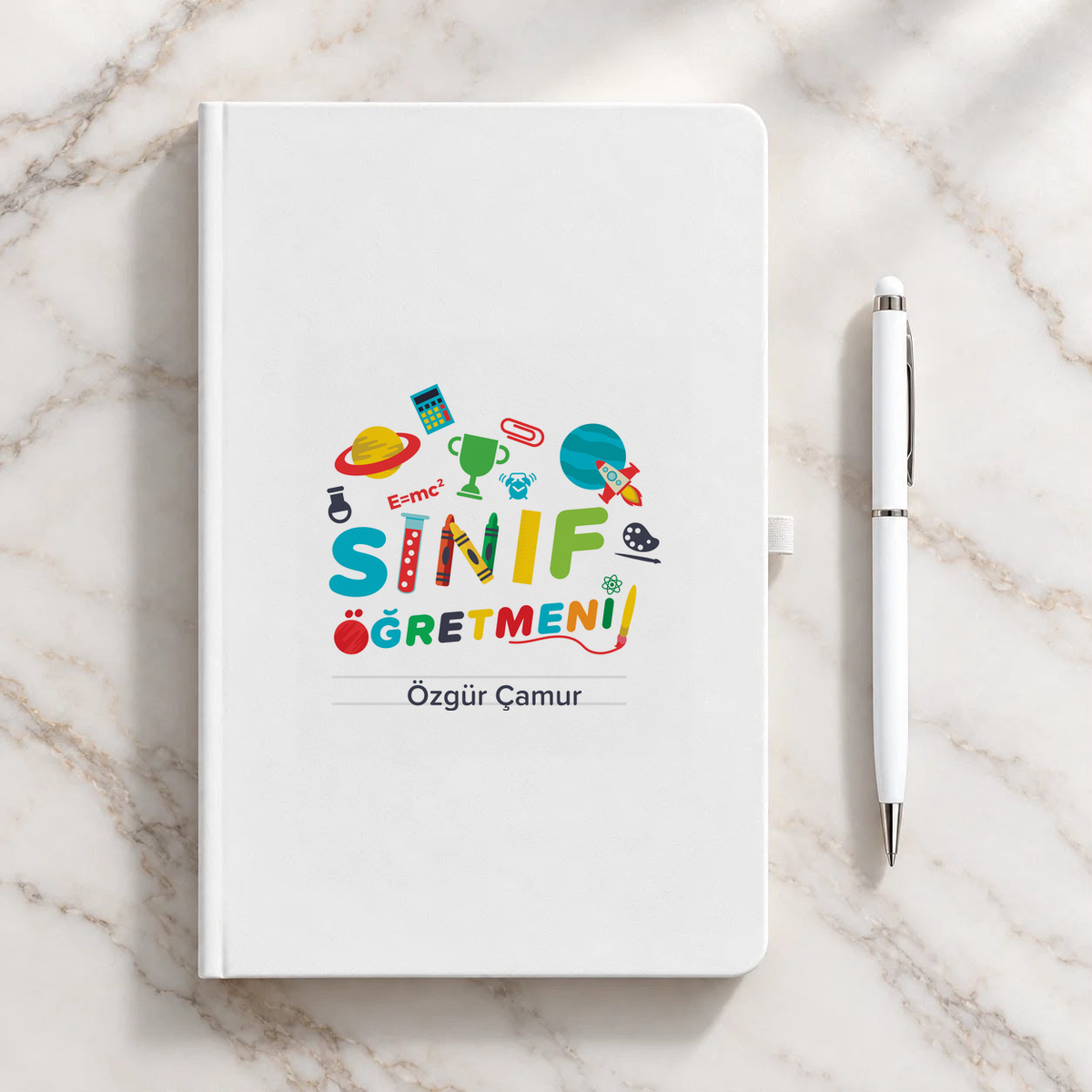 Sınıf Öğretmeni isme özel Defter Kalem Seti ikinci görünüm