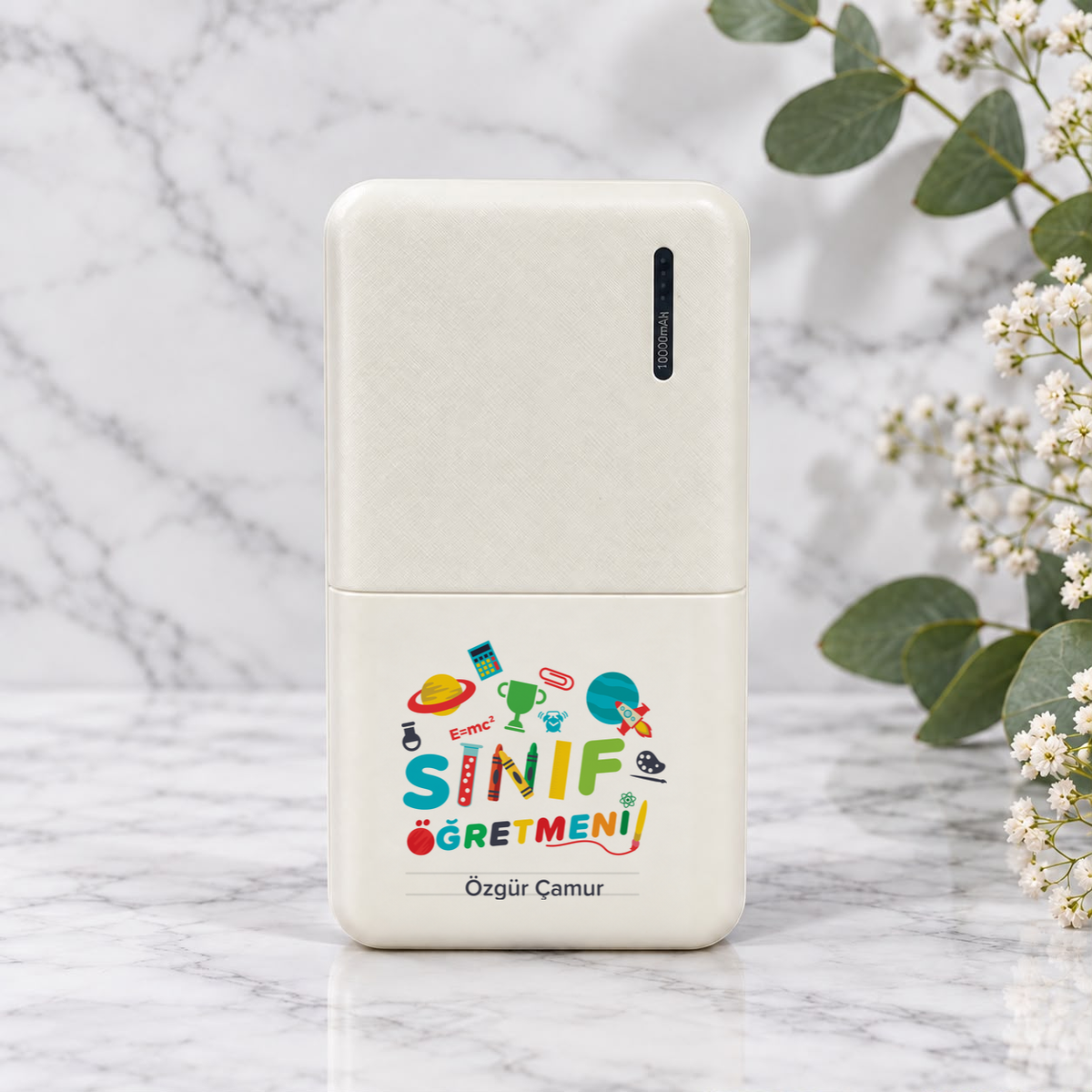 Sınıf Öğretmeni isme özel Powerbank birinci görünüm