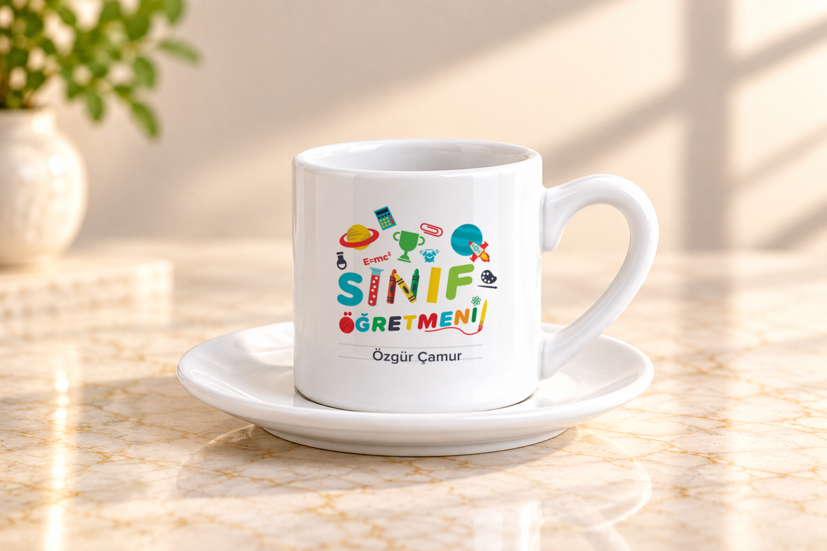 Sınıf Öğretmeni isme özel Kahve Fincanı birinci görünüm