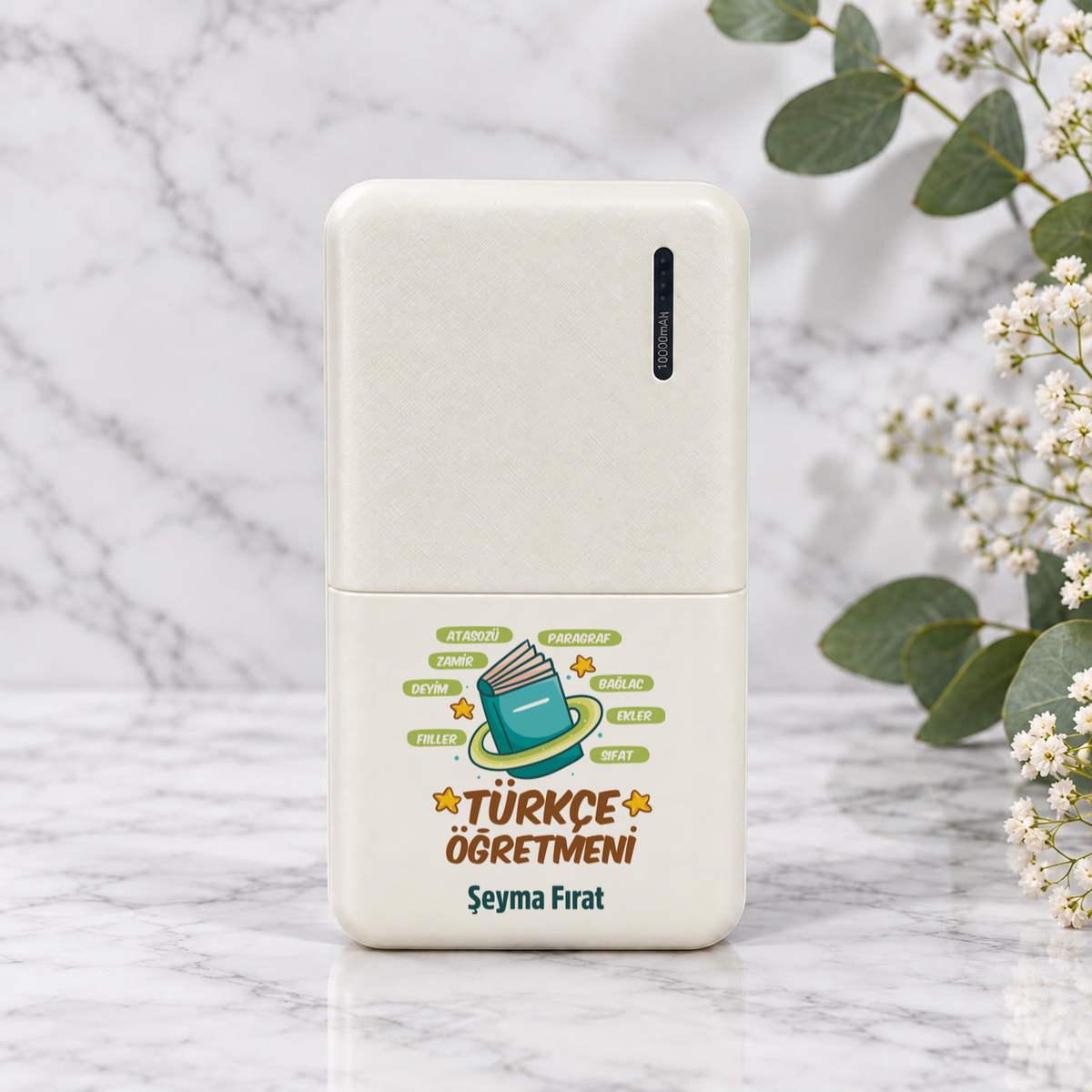 Türkçe Öğretmeni isme özel Powerbank birinci görünüm