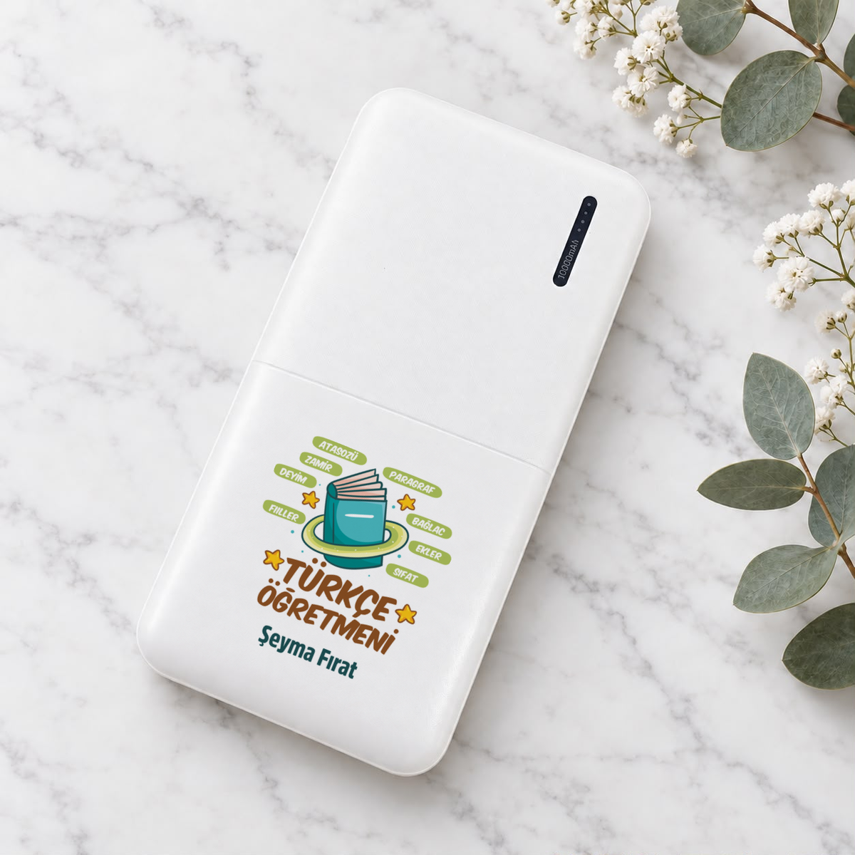 Türkçe Öğretmeni isme özel Powerbank ikinci görünüm