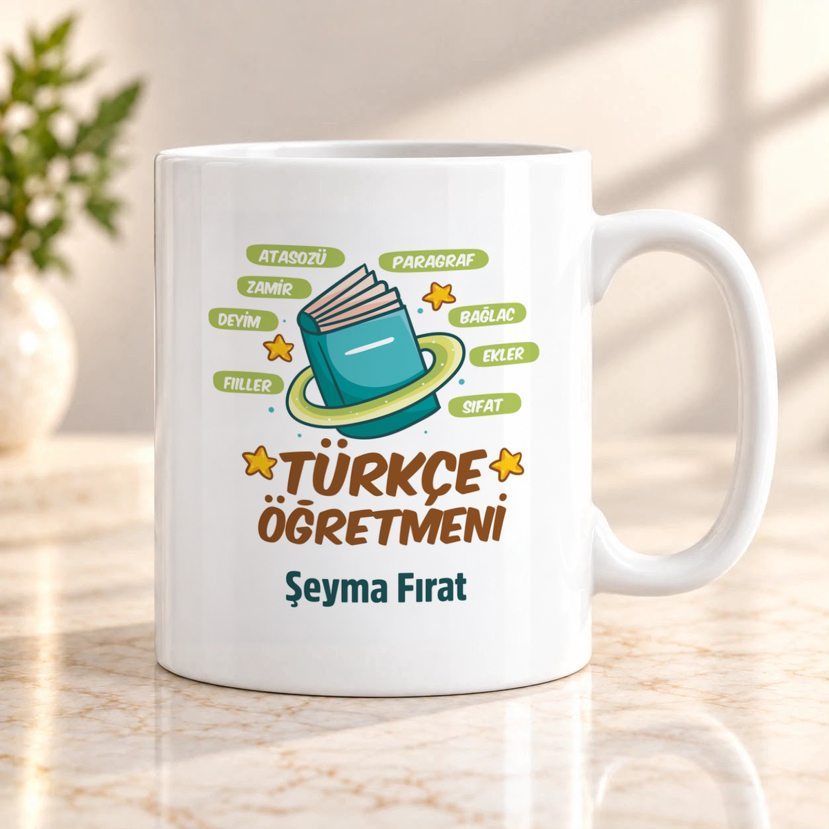 Türkçe Öğretmeni isme özel Kupa Bardak birinci görünüm