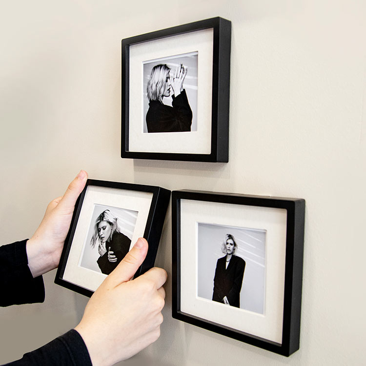 Yapışkanlı Sök Tak Paspartulu Fotoğraf Çerçevesi – 3’lü Set