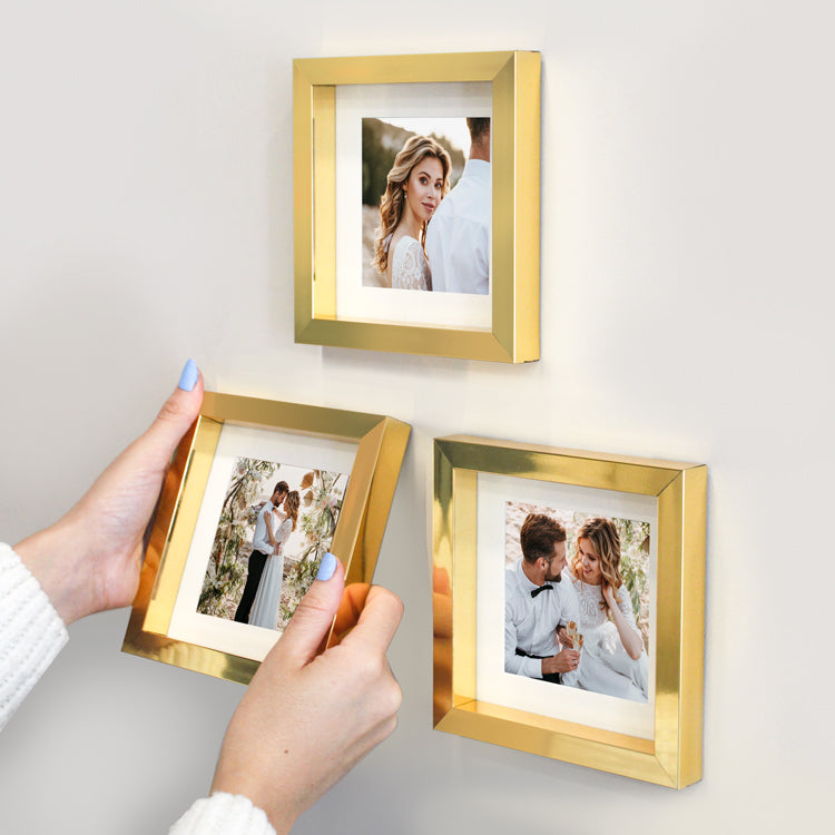 Yapışkanlı Sök Tak Paspartulu Fotoğraf Çerçevesi – 3’lü Set